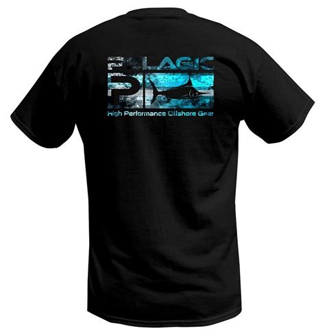 Pelagic Deluxe Logo Pattern T Shirt Coral Camo Blu M