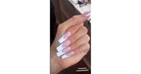 Kylie Jenners Deep French Manicure Kylie Jenners Best Nail Art Of