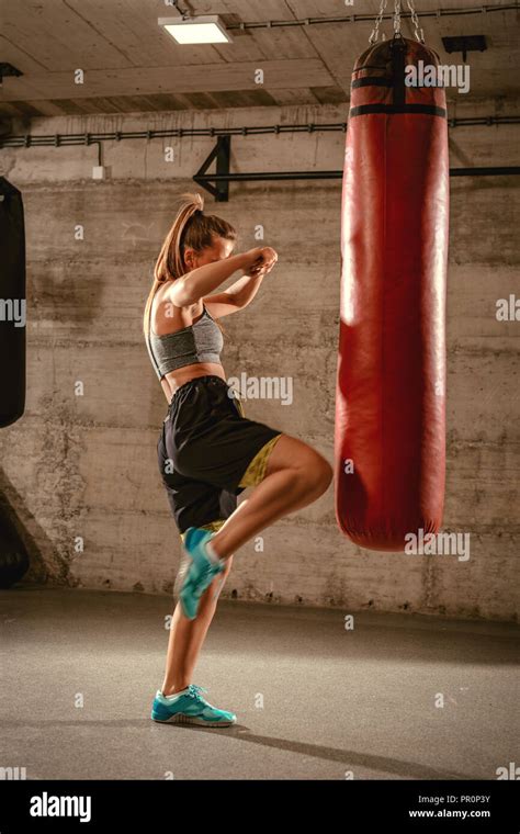 Punching Bag Woman Hi Res Stock Photography And Images Alamy