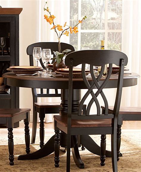Ashley furniture glambrey 5 piece round dining room set. Ohana Black Round Dining Room Set from Homelegance (1393BK ...
