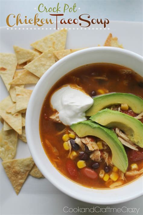 Dump everything else in the crockpot on top. Cook and Craft Me Crazy: Crock Pot Chicken Taco Soup