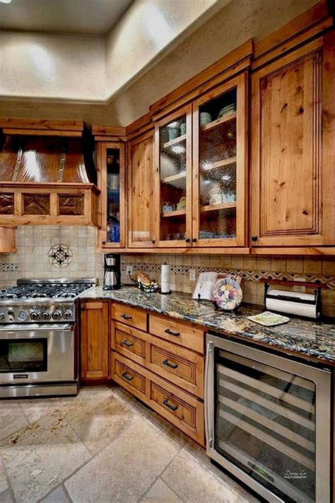 Dark Stained Knotty Pine Cabinets Cabinet Chk