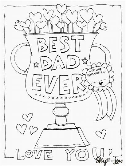 Coloring Pages Father Printable Fathers Birthday Daddy