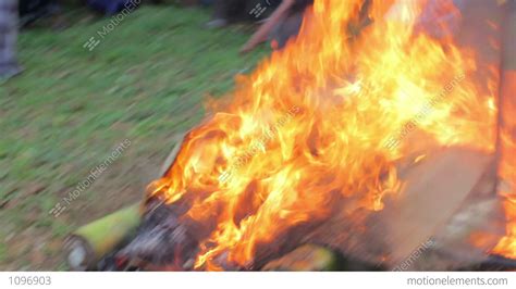 Bali May 2012 Burning Dead Body In Balinese Funeral Stock Video
