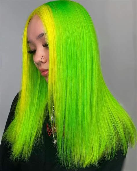 30 Neon Green Hair Color Ideas To Stand Out