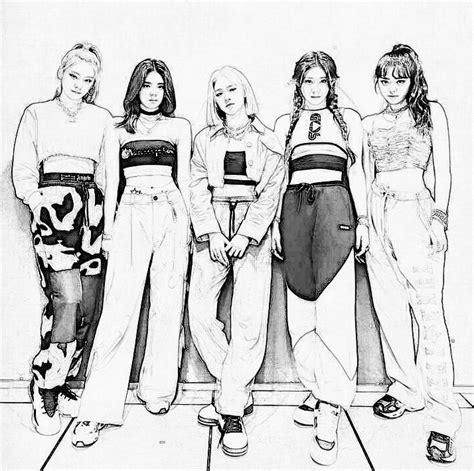 Kpop Itzy Coloring Page Etsy