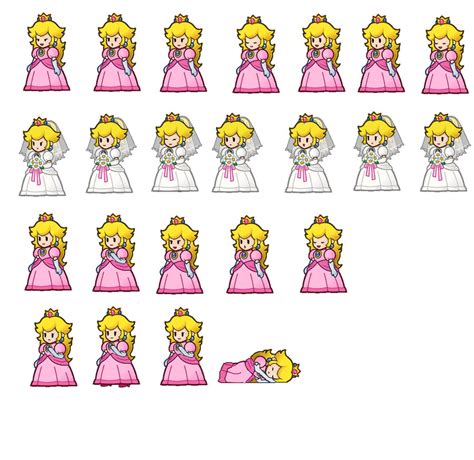 Super Paper Mario Peach Sprites By Princess Peach 64 On Deviantart