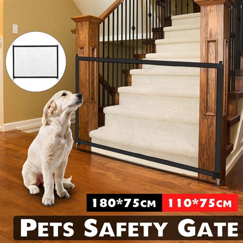 Pet Gate Baby Gate Updated Indoor Outdoor Retractable Dog Gate With