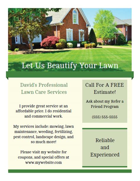 If you are looking to expand your current business or are looking to start your own business this is the perfect opportunity, work part time and enjoy life. Printable Lawn Care Business Flyer Templates