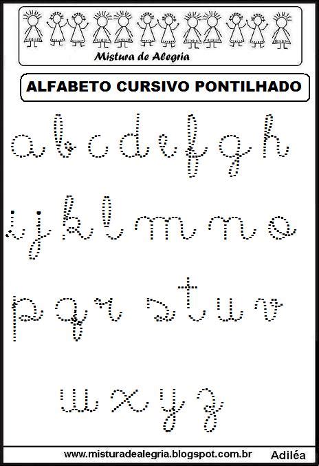 Atividades Com Alfabetos Pontinhados Para Imprimir