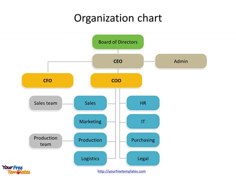 Organizational Chart Template Professional Hierarchy And Structure