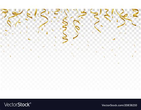 Celebration Banner With Gold Confetti Royalty Free Vector
