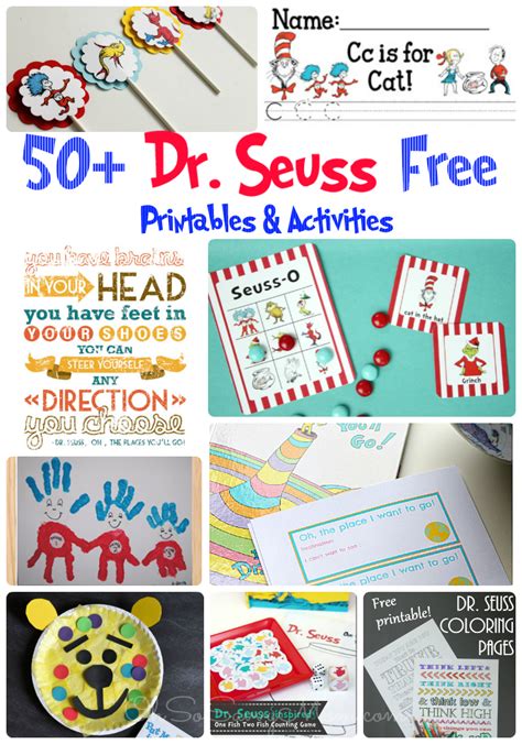 Fun for toddlers, preschoolers, or kindergarten. 50+ FREE Dr. Seuss Printables and Activities! - Oh So ...
