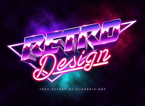 Free 80s Text Effect Mockup Psd