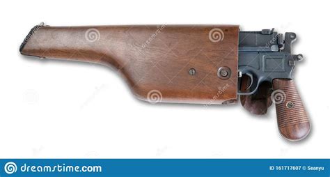 Antique German Broomhandle Pistol Stock Image Image Of Trigger