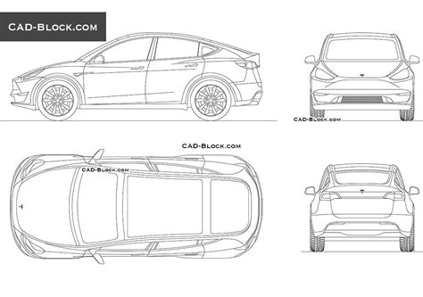 Tesla Model S Blueprint Front Car Wallpaper