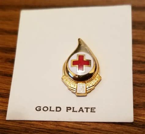 Red Cross Blood Donor 3 Gallon Pin New On Card 695 Picclick