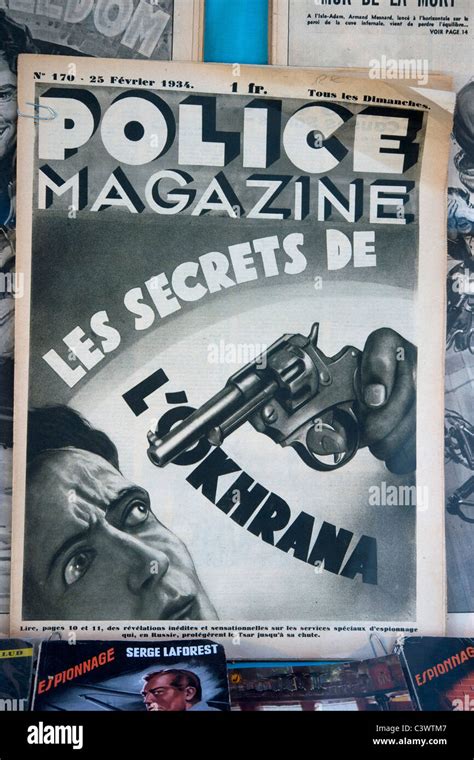 French 1934 Police Magazine Stock Photo - Alamy