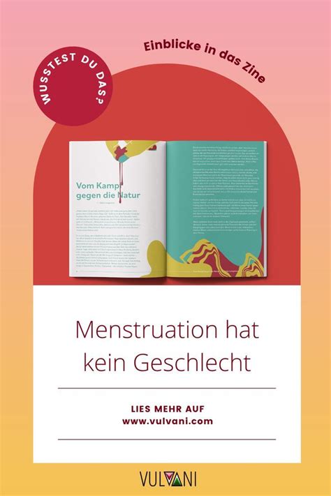 Menstruation Hat Kein Geschlecht Zine “stained Perspectives On Menstruation“ Vulvani