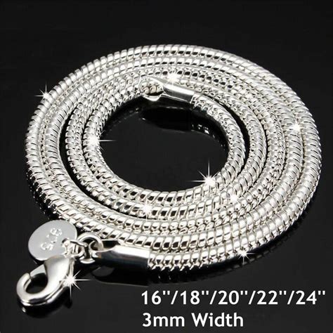 Buy Jewelry T For Women Men Punk Snake Chain Necklace 925 Sterling