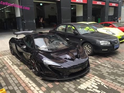 Mclaren P1 Supercar Is Black Purple In China