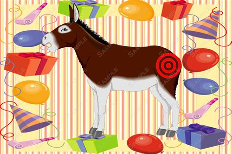 Pin The Tail On The Donkey Printable Full Page