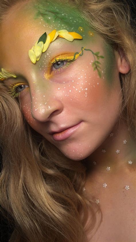 This Creative Woodland Fairy Look From Katie Bright Uses Real Flower