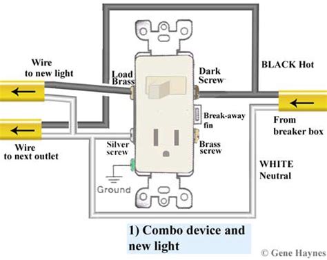 How To Wire A Light Switch And Outlet Combo Diagram How To Wire