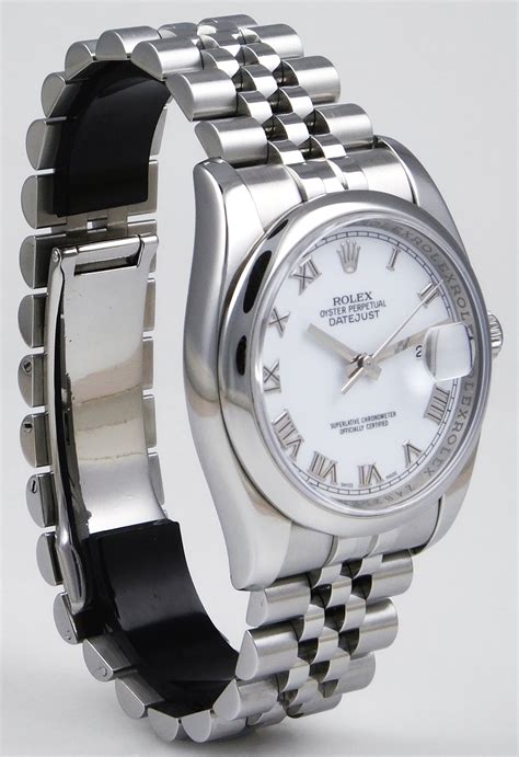Gents Rolex Oyster Perpetual Datejust 116200 White Roman Numeral Dial