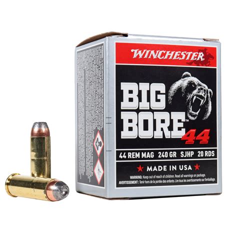 Winchester Big Bore 44 Remington Magnum 240 Grain Sjhp 20 Round Box