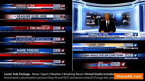 Broadcast news package / news pack v2. Videohive Broadcast Design - News Lower Third Package1 ...