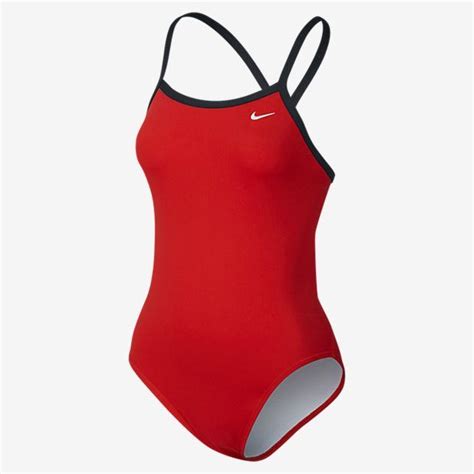 Nike Swim Poly Core Classic Performance Solid One Piece 348 Red