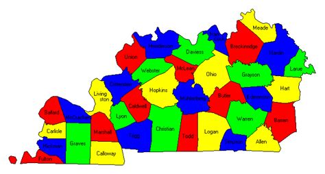 Kentucky County Map Region County Map Regional City