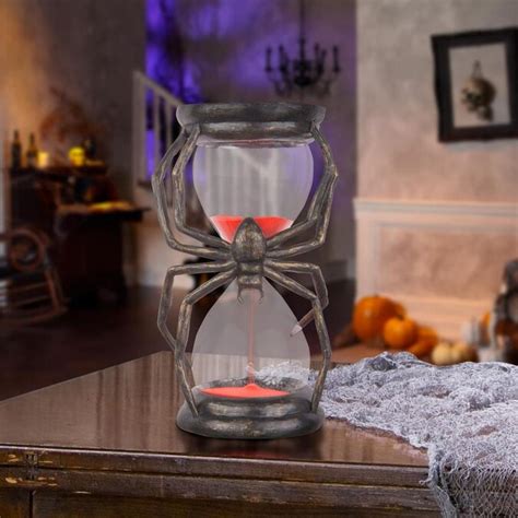 Holiday Living Spider Hourglass In The Halloween Table Decorations Department At