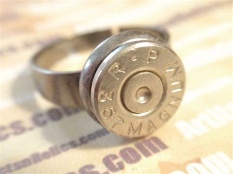 Bullet Casing Ring 357 Magnum Caliber Nickel Shell In Etsy Bullet