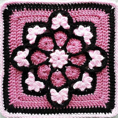 Julieannys Stained Glass Afghan Block Crochet Pattern Etsy Uk