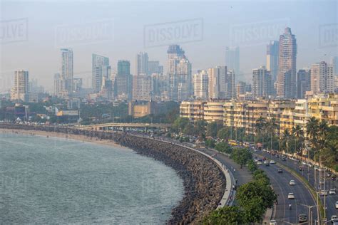 View Of Marine Drive Mumbai Maharashtra India Asia Stock Photo