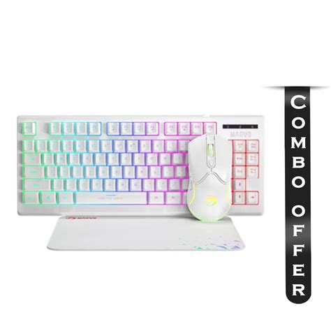 Marvo Cm310 Gaming Combo 3 In 1 Mouse Keyboard Set White