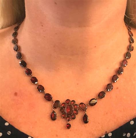 Antique Georgian Garnet Necklace Jewellery Discovery