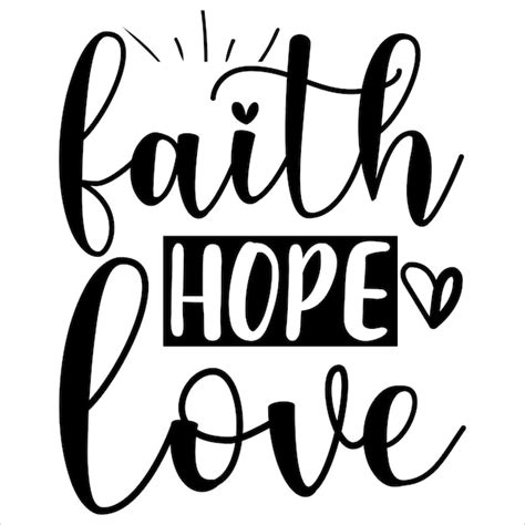 Premium Vector Faith Hope Love