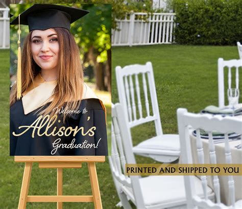 Graduation Welcome Sign Grad Photo Welcome Party Sign Welcome Sign