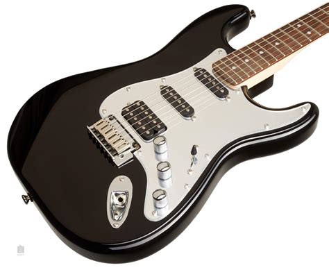 Fender Squier Standard Stratocaster Hss Lrl Black And Chrome Electric