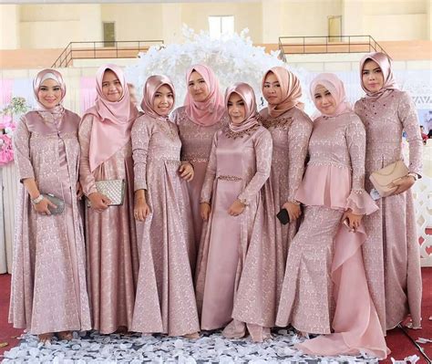 Dress Bridesmaid Satin Hijab