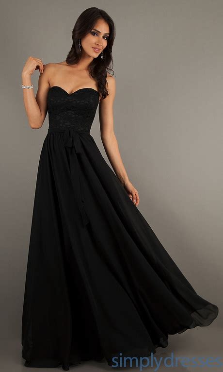 strapless black dress