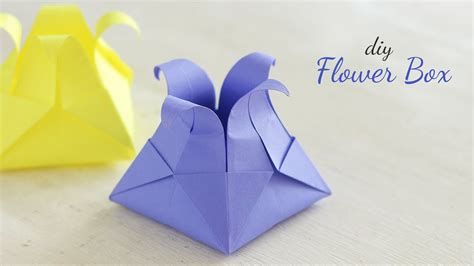 Diy Flower Box Paper Box Origami Youtube