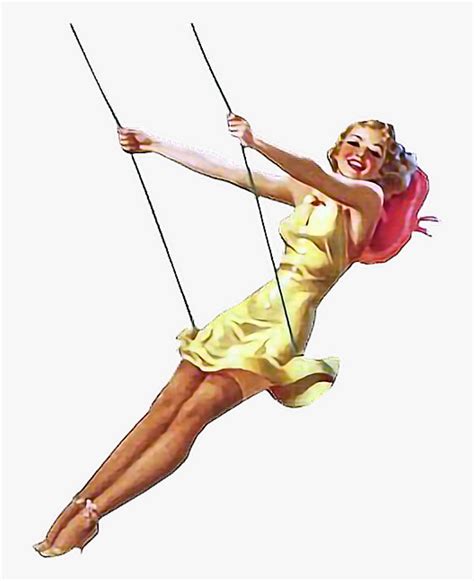 Pinup Swing Woman Vintage Just A Swingin  Free Transparent