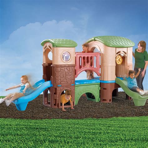 Clubhouse Climber Natural Step2 Kids Childrens Outdoor Play Playhouse