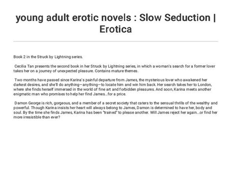 Young Adult Erotic Novels Slow Seduction Erotica