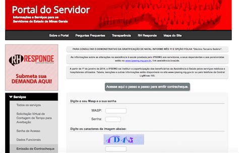 Portal Do Servidor Mg Emitir Contracheque Seplag Rotina Digital
