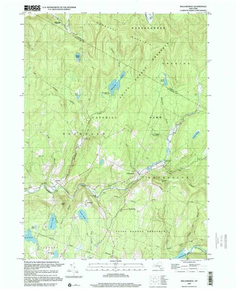 √ Topographic Map Catskill Mountains Popular Century